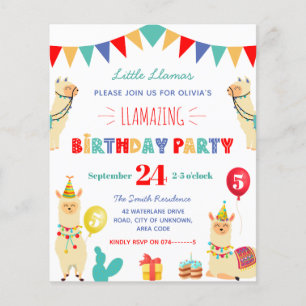 Lámina Invitación a la fiesta de cumpleaños de los niños