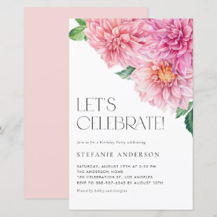 Lámina Invitación a la fiesta de cumpleaños de Watercolor