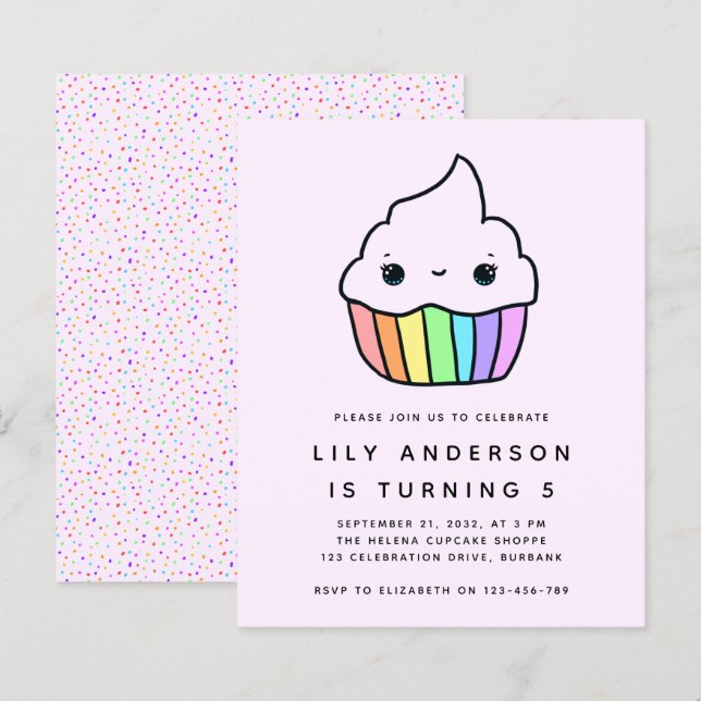 Lámina Invitación a la fiesta de cumpleaños del chico del (Anverso / Reverso)