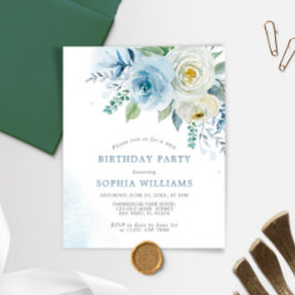 Lámina Invitación a la fiesta de cumpleaños del Rosa Blue