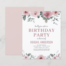 Lámina Invitación a la fiesta de cumpleaños floral de Ros