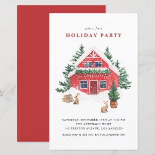 Lámina Invitación a la fiesta de feriado de invierno de a