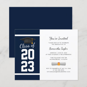 Lámina Invitación a la Fiesta de Graduación 2026 Azul Mar