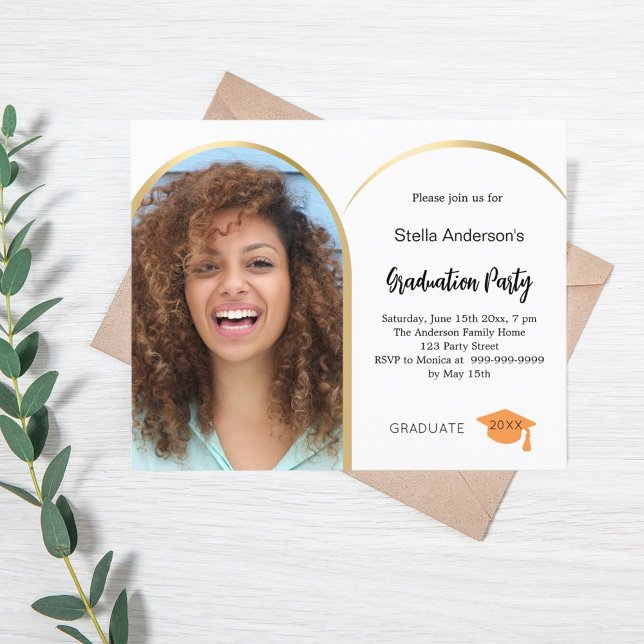 Lámina Invitación a la fiesta de graduación con arco de f (Subido por el creador)