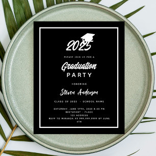 Lámina Invitación a la fiesta de graduación de 2026 en bl