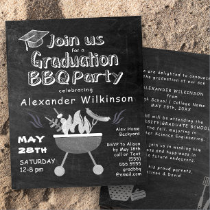 Lámina Invitación a la fiesta de graduación de BBQ de CHA