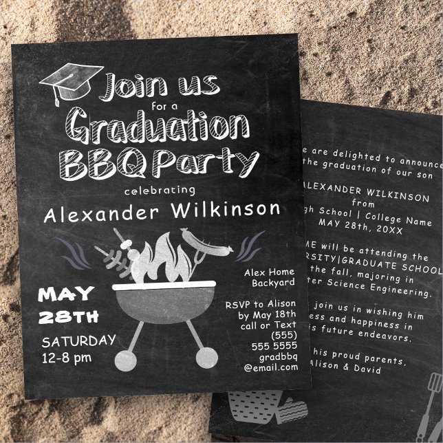 Lámina Invitación a la fiesta de graduación de BBQ de CHA (Subido por el creador)