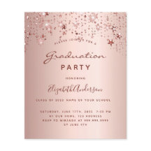 Invitación a la fiesta de graduación de estrellas