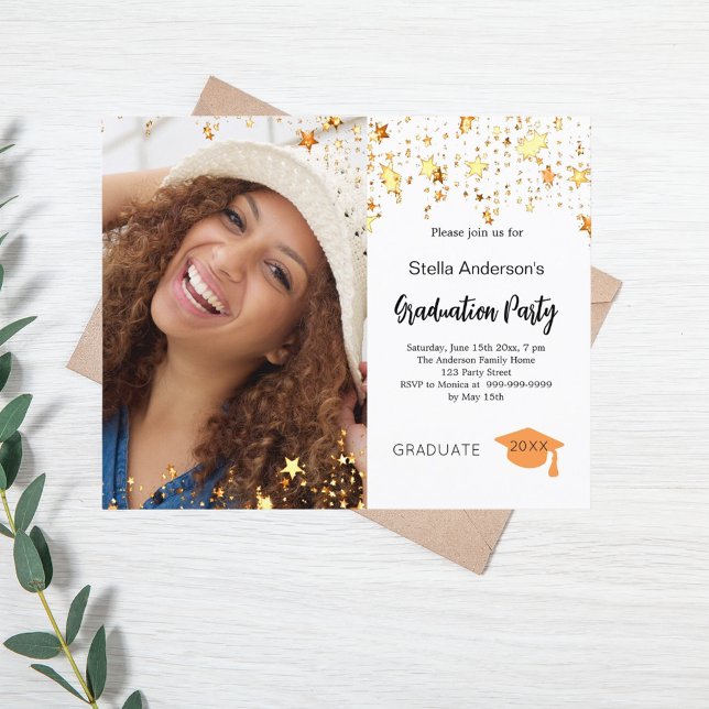 Lámina Invitación a la fiesta de graduación de fotos de e (Subido por el creador)