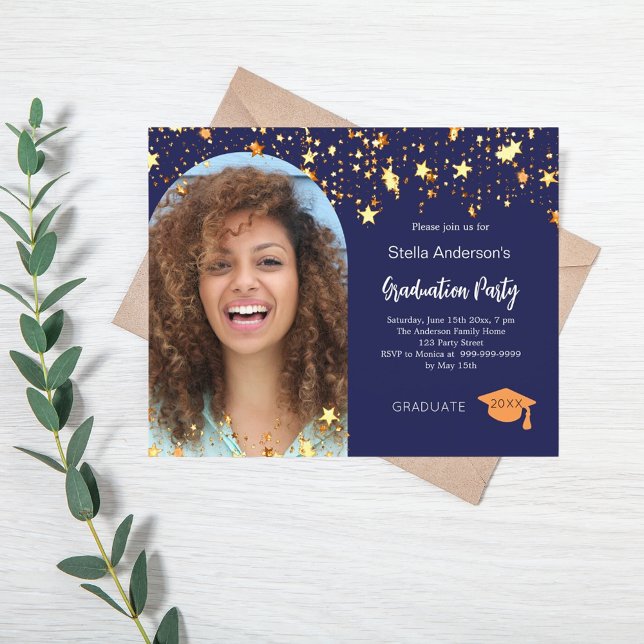 Lámina Invitación a la fiesta de graduación de fotos de e (Subido por el creador)