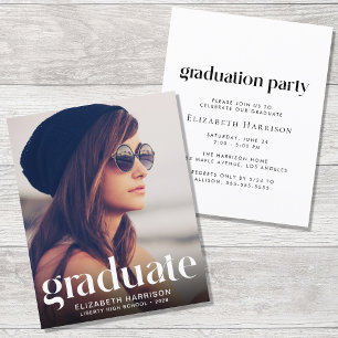 Lámina Invitación a la fiesta de graduación de fotos de m
