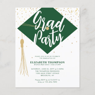Lámina Invitación a la fiesta de graduación de Oro Verde