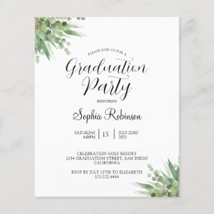 Lámina Invitación a la fiesta de graduación del eucalipto