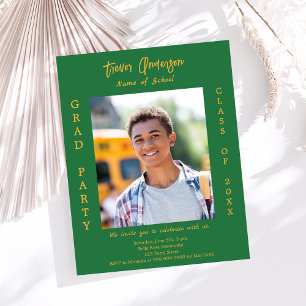 Lámina Invitación a la fiesta de graduación para fotograf