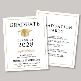 Lámina Invitación a la fiesta de graduación universitaria