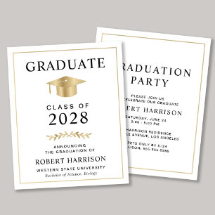 Lámina Invitación a la fiesta de graduación universitaria