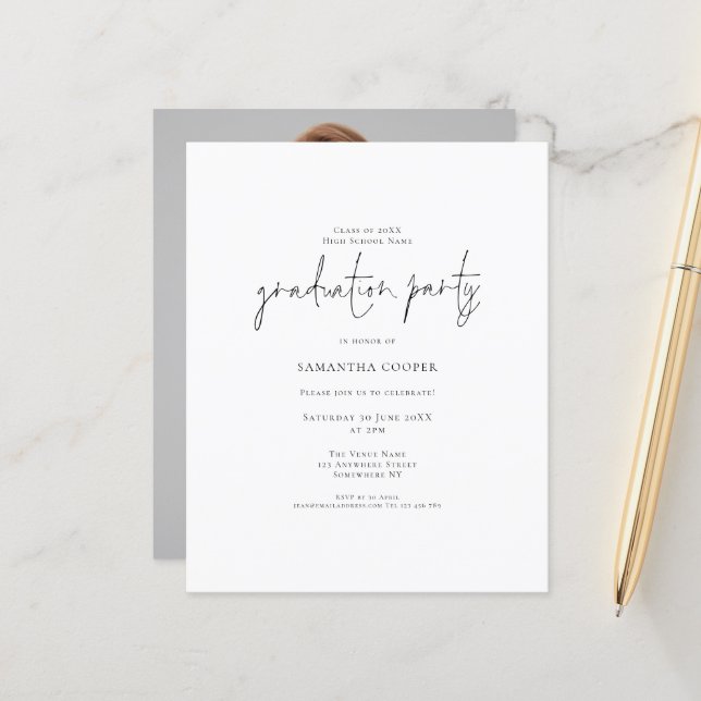 Lámina Invitación a la fiesta de graduados de fotografía  (Anverso/Reverso In Situ)