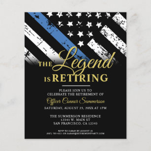 Lámina Invitación a la fiesta de jubilación de la policía