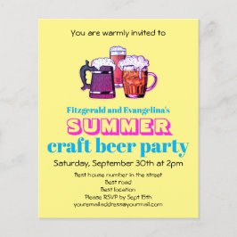 Lámina Invitación a la fiesta de la cerveza de verano
