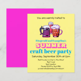 Lámina Invitación a la fiesta de la cerveza de verano