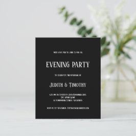 Lámina Invitación a la fiesta de la noche negra en el tex