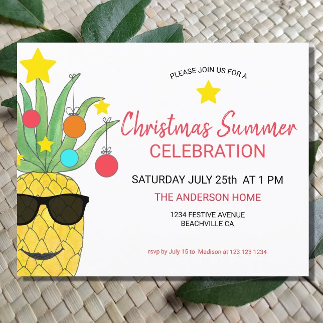 Lámina Invitación a la fiesta de la piña de verano para N (Subido por el creador)