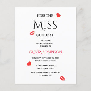 Lámina Invitación a la fiesta de Miss Adiós Soltera