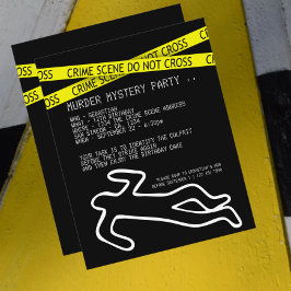 Lámina Invitación a la fiesta de misterio por el asesinat