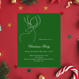 Lámina Invitación a la fiesta de Navidad con garabato de
