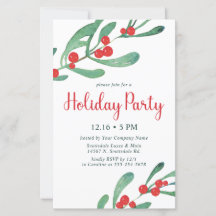 Invitación a la fiesta de Navidad de la empresa Bu