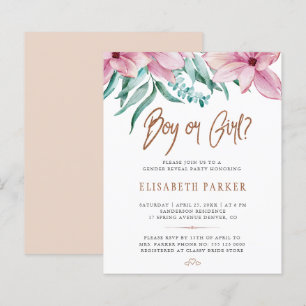 Lámina Invitación a la fiesta de revelación de género en 