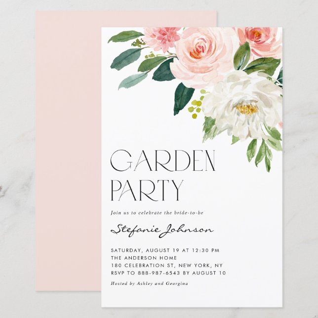 Lámina Invitación a la fiesta del jardín de las flores de (Anverso / Reverso)