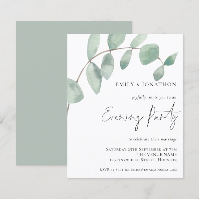 Lámina Invitación a la fiesta nocturna del Boda del Eucal (Anverso / Reverso)