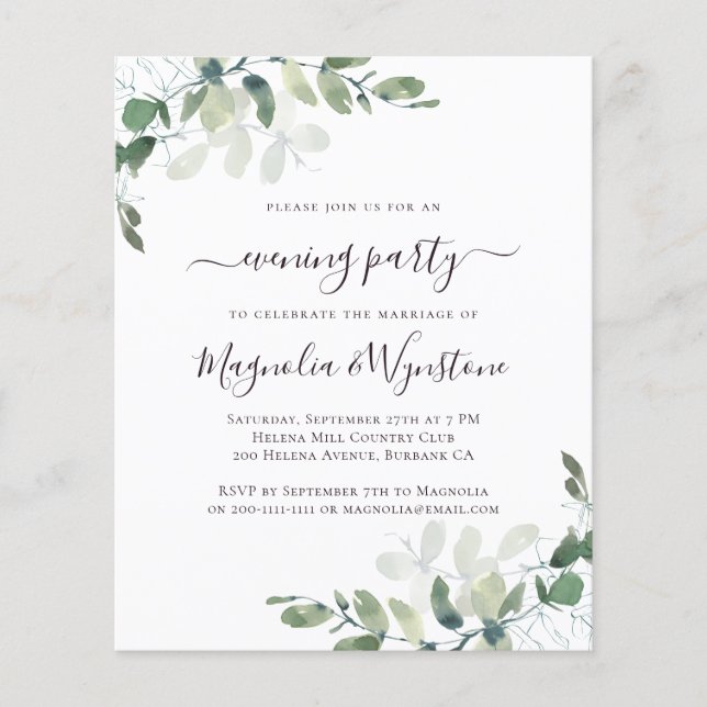 Lámina Invitación a la fiesta nocturna del Eucalyptus (Anverso)