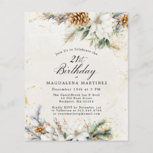 Lámina Invitación a la Flora Blanca de Invierno de Invier