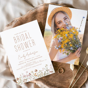 Lámina Invitación a la foto de Boho Wildflower Bridal Sho