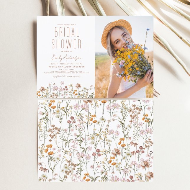 Lámina Invitación a la foto de Boho Wildflower Bridal Sho (Subido por el creador)