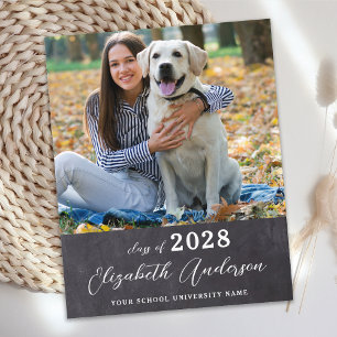 Lámina Invitación a la foto de pizarra simple de graduaci