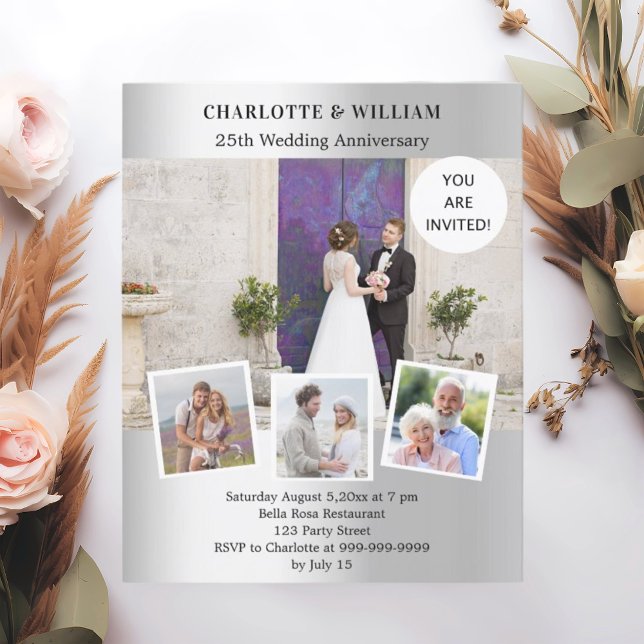 Lámina Invitación a la foto del 25º aniversario del boda (Subido por el creador)