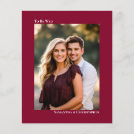 Lámina Invitación a la foto del Boda de Cranberry Red BUD
