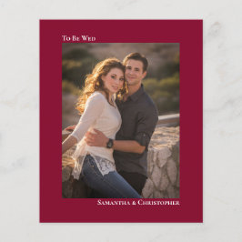Lámina Invitación a la foto del Boda de Cranberry Red BUD