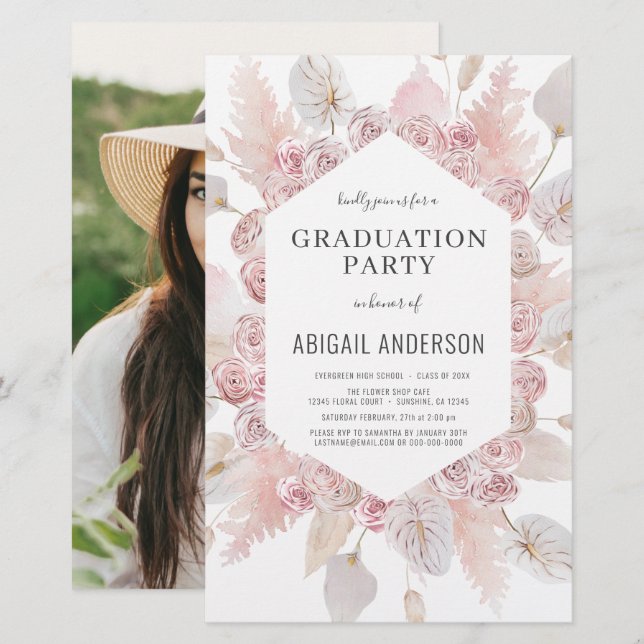 Lámina Invitación a la fotografía del Fiesta Grad 2023 de (Anverso / Reverso)