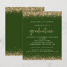 Lámina Invitación a la graduación de Budget Emerald Gold 