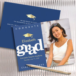 Lámina Invitación a la graduación de la foto de la Marina