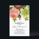 Lámina Invitación a la Jubilación Botánica de Flores Vint<br><div class="desc">Invite a su evento con esta invitación a la fiesta de retiro floral de personalizable. Cuenta con flores botánicas y tipografía clásica. Esta invitación botánica a la fiesta de retiro es perfecta para los fiestas de primavera y otoño. Los textos son totalmente editables para cualquier evento.</div>