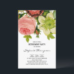 Lámina Invitación a la Jubilación Botánica de Flores Vint<br><div class="desc">Invite a su evento con esta invitación a la fiesta de retiro floral de personalizable. Cuenta con flores botánicas y tipografía clásica. Esta invitación botánica a la fiesta de retiro es perfecta para los fiestas de primavera y otoño. Los textos son totalmente editables para cualquier evento.</div>
