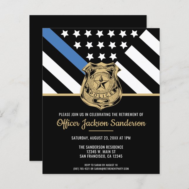 Lámina Invitación a la Jubilación de la Línea Azul del Pr (Anverso / Reverso)