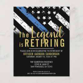 Lámina Invitación a la Jubilación de la Policía con la De