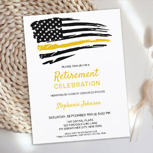 Lámina Invitación a la línea de oro delgada de retiro de 