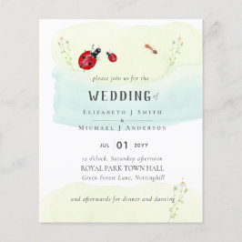 Lámina Invitación a la mandíbula de color de agua de la B